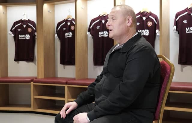 Frankie McAvoy speaks to Hearts TV after agreeing to become the club's new academy director. Picture: Contributed