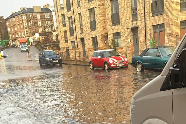 A local resident captured the flooding on Newhaven Road earlier today.