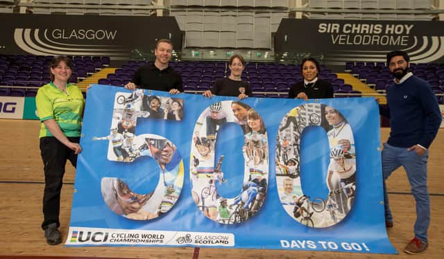 Scottish cycling legen Sir Chris Hoy met with BMX champion Shanaze Reade and three 'Champions of the Worlds' to mark the 500-day countdown to the 2023 Worlds. (Picture: Jeff Holmes/JSHPix)