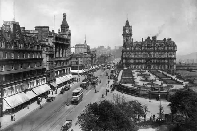 Princes Street in Edinburgh, pictured in around 1910, has always been evolving (Picture: Hulton Archive/Getty Images)