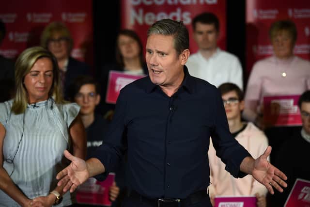 Labour leader Sir Keir Starmer campaigning in Rutherglen - the result of the by-election.could help influence whether he gets to Number Ten.  Picture: Andy Buchanan/PA Wire