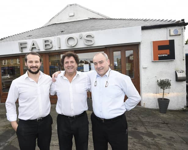 Pictured left to right are Fabio's staff Pietro Crolla (owner), Luigi Pianu and Ciro Esimio.