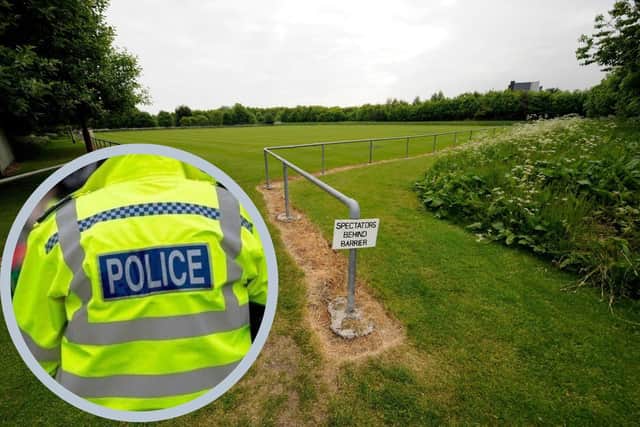 The incident took place near the playpark next to the football pitch at St Mark's Park.