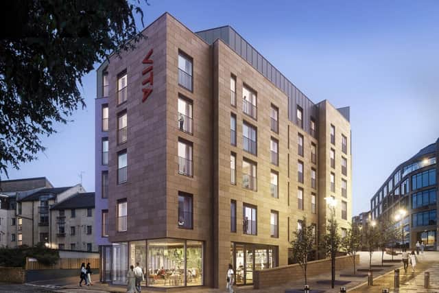 Vita Student’s New Waverley site on Sibbald Walk will comprise of 207 “high-quality studio apartments” and 60 cluster rooms and include a state-of-the-gym along with social and study spaces