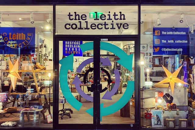 The Leith Collective showcases the work of more than 120 artists and makers from all over Scotland, brought together by a common aim to reuse, recycle, reclaim, and resell items that may otherwise have been destined for landfill.