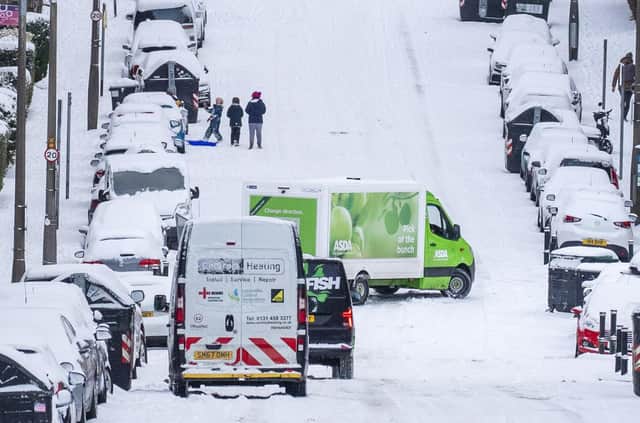Heavy snow has made cycling dangerous, particularly on parts of newly created cycle lanes that gritters are unable to reach (Picture: Katielee Arrowsmith/SWNS)