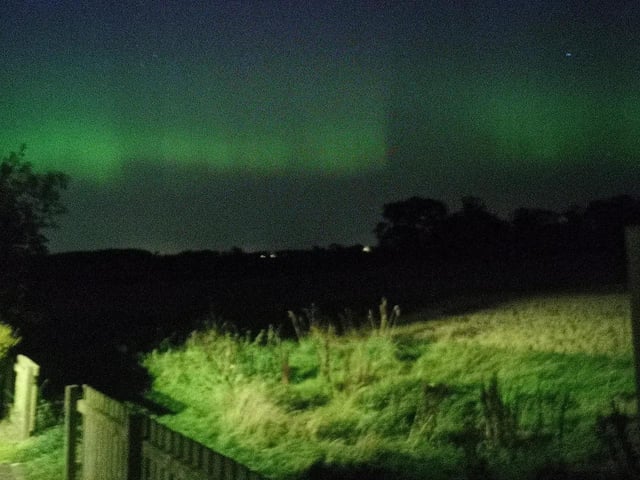 This spectacular photo of the Northern Lights was taken last night by Roz Anderson from Gifford.