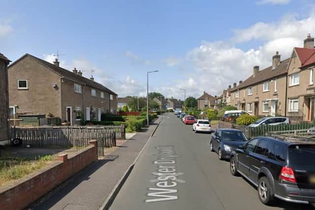The incident happened in Wester Drylaw Drive at around 3.45pm on Tuesday, March 9. Pic: Google
