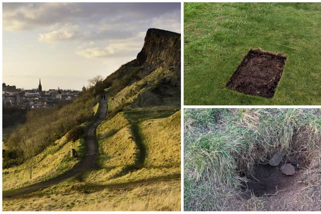 Historic Environment Scotland (HES) is investigating a number of recent incidents of damage and suspected illegal metal detecting within Holyrood Park, and appealing to the public for any information which may help with these enquiries.