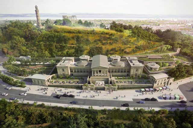 An artist's impression of what the national music centre planned for Edinburgh's old Royal High School building would look like