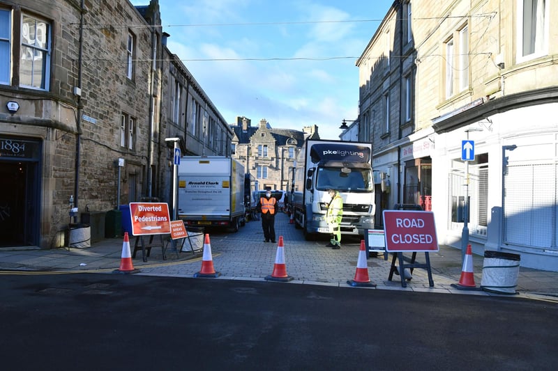 Hope Street and Hamilton Lane at the Hippodrome Cinema were closed off while filming got underway.