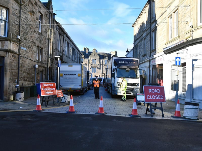 Hope Street and Hamilton Lane at the Hippodrome Cinema were closed off while filming got underway.