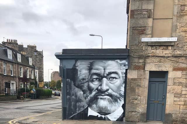 Frederick Douglas mural in Lower Gilmore Place, Edinburgh picture David Silkenat