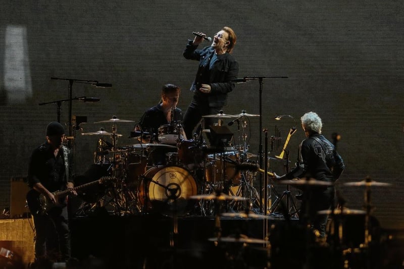 One of the biggest touring bands in the world, U2 - comprising The Edge, Larry Mullen Jr., Bono and Adam Clayton - have a combined fortune of £625 million. That's a small increase of £5 million compared to last year.