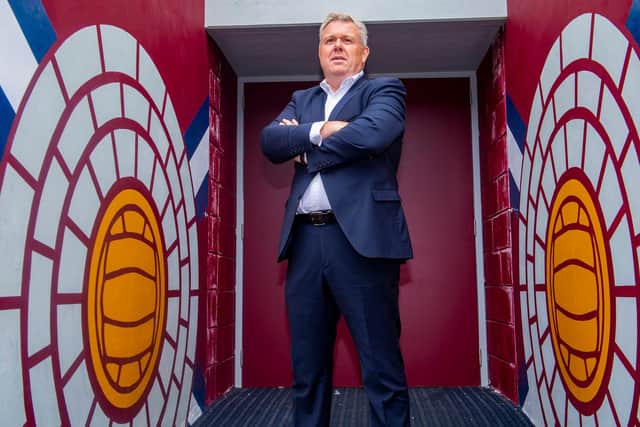 Hearts CEO Andrew McKinlay has spoken about online abuse.