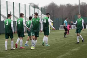 Hibs Under-18s head coach Gareth Evans has hailed his close-knit squad after their title win. Picture: Maurice Dougan