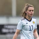 Eilidh Adams in action for Scotland against Kosovo in April