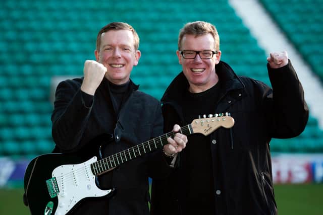 Hibs have teamed up with The Proclaimers' Charlie (left) and Craig Reid. Picture: SNS