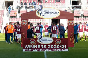 Hearts won the 2020/21 Championship title. Picture: SNS