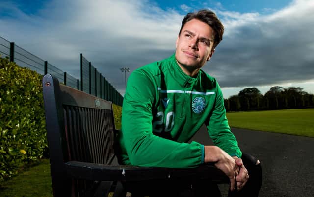 Melker Hallberg will be hoping to nail down a regular starting slot in the Hibs midfield this season