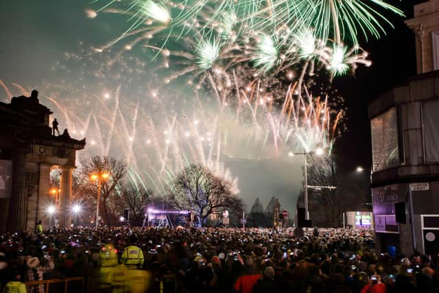 The fireworks were the most popular feature of the Hogmanay celebrations.  Picture: Toby Williams