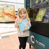 This little one was certainly impressed with the new book vending machine at the Centre in Livingston.