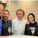 Iain Glen, Martin Compston, Emily Hampshire and John Strickland joined Edinburgh chef Tom Kitchin at his Leith restaurant. Photo: Tom Kitchin