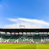 St Gallen's Kybunpark will stage Zurich v Hearts next week.