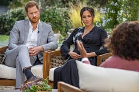 The Duke and Duchess of Sussex have plunged the monarchy into a crisis, accusing an un-named royal of racism, suggesting the family were jealous of Meghan and revealing how she contemplated taking her own life while pregnant. (Joe Pugliese via Getty Images)