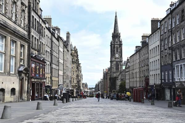 The normally bustling Royal Mile has been bereft of visitors since lockdown restrictions were eased.