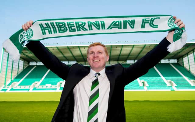 Neil Lennon when he was unveiled as Hibs manager in the summer of 2016. Some fans would like to see the former boss back at Easter Road. Picture: SNS
