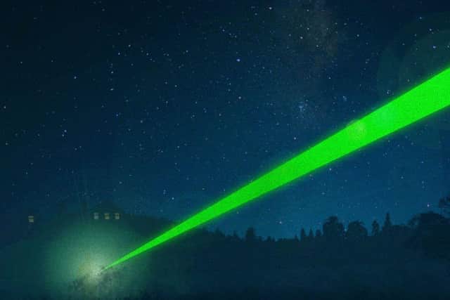 Powerful: Laser pens can damage the eyes of aircrew. (Pic: Getty)