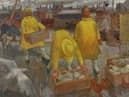 Morris Grassie's 1957 painting The Sou'Westers, Arbroath is part of the new exhibition. Picture: Antonia Reeve
