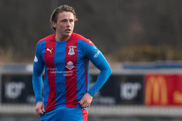 Hibs midfielder Scott Allan made his Inverness debut in the 1-0 win over Arbroath on Saturday following his loan move (Photo by Craig Foy / SNS Group)