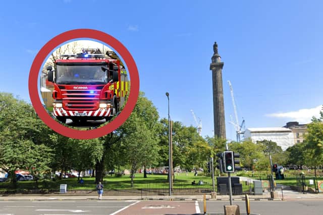 Emergency crews were called about the unusual smell in Edinburgh's St Andrew Square.