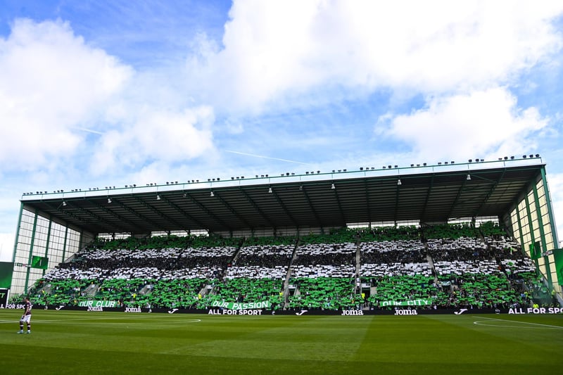 The fans' display before the visit of Hearts in August