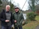 Scot Muir (left), secretary of West Lothian Angling Association, and  and Joe Arndt, secretary of Cramond Angling Club, at the official opening. Picture by Nigel Duncan