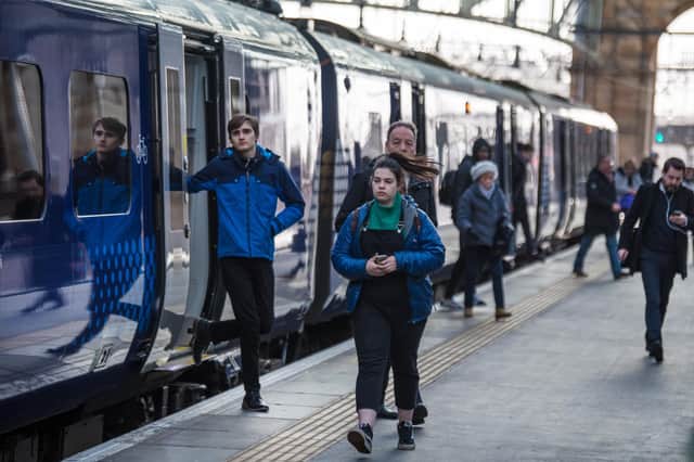 Passengers may have to use separate doors to board and alight from trains. Picture: John Devlin.