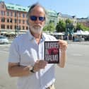 Author Torquil MacLeod at the market in Möllevången in 2013 for the release of the second book in the Anita Sundstrom series, Murder in Malmo