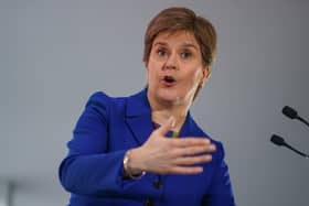 First Minister Nicola Sturgeon, leader of the SNP Party, speaks during a press conference on November 23, 2022 in Edinburgh, United Kingdom (Photo by Peter Summers/Getty Images)