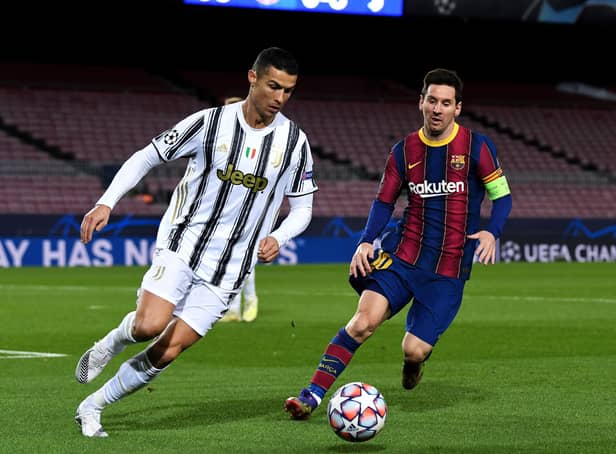 Two of world football's biggest stars - Cristiano Ronaldo and Lionel Messi - could be set to feature in a new European Super League competition proposed by 12 founding clubs from across the continent. (Pic: Getty Images)