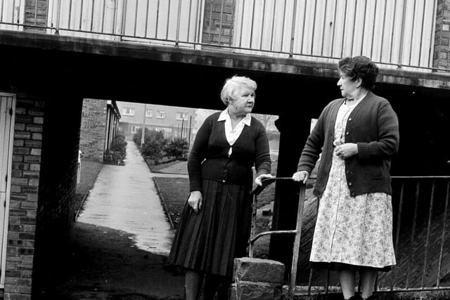 Muirhouse pensioners Mrs H Manson and Mrs J McEwan were angry about vandals smashing street lights in February 1964.