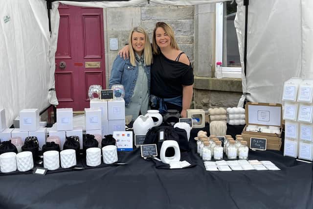 The ladies from Luna Luxury Wax Melts did a roaring trade at the Farmers' Market.