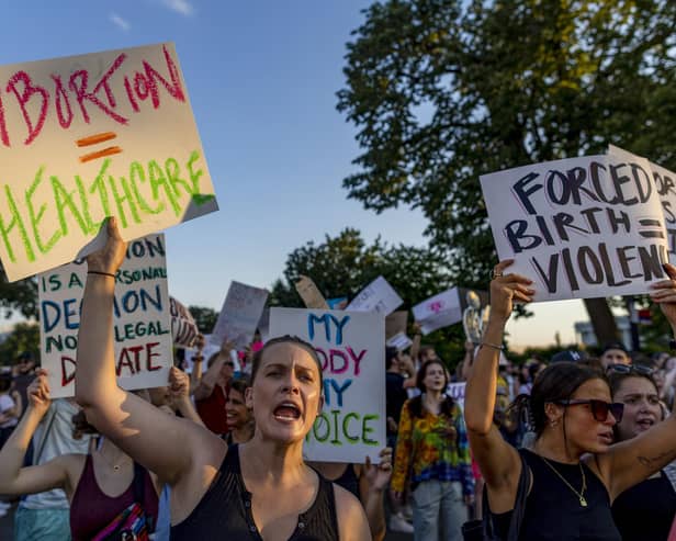 People protest outside the US Supreme Court after the Roe v Wade ruling was overturned, ending the federal right to abortion (Picture: Tasos Katopodis/Getty Images)
