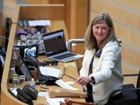 Alison Johnstone has taken the helm as Holyrood's new presiding officer (Picture: Russell Cheyne/PA)
