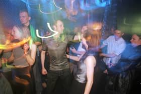 Revellers dance to the retro sounds of the Soul Kings during their live set at the Barry Cabana's nightclub in the Cowgate in 1999.