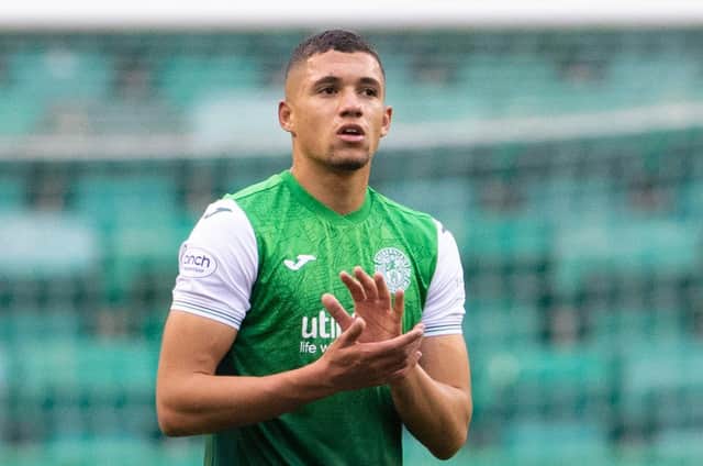 Nathan Wood endured a tough debut for Hibs as his loan side lost 3-0