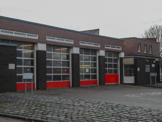 Edinburgh's Crewe Toll fire station is to have its turntable ladder removed as part of £11 million cuts to the fire service across Scotland.  Picture: Scott Louden.