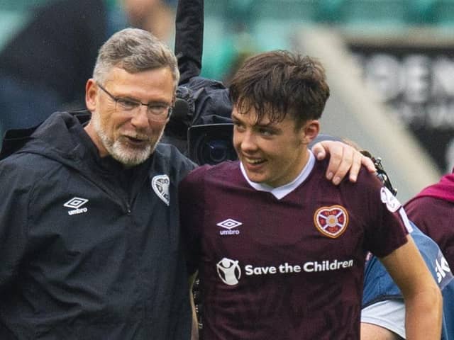 Craig Levein gave Aaron Hickey his Hearts debut as a 16-year-old. Picture: Ross Parker / SNS