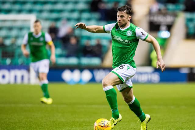 Lewis Stevenson is the only player in Hibs' history to win both the League and Scottish Cup with the side. Picture: SNS